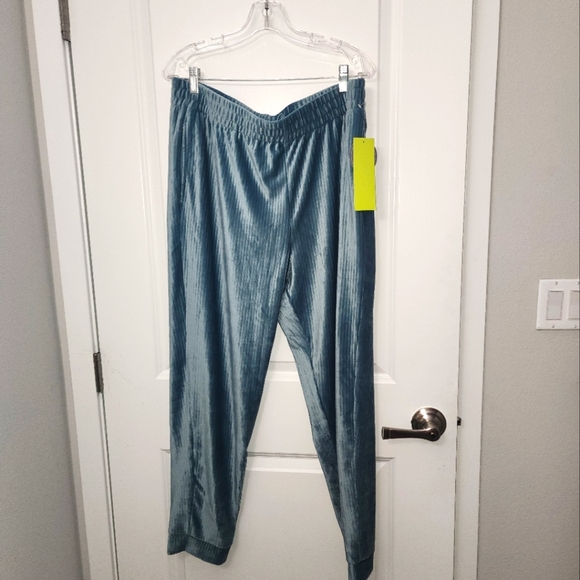 cobble lane Pants & Jumpsuits Velour Turquoise Blue Joggers Size